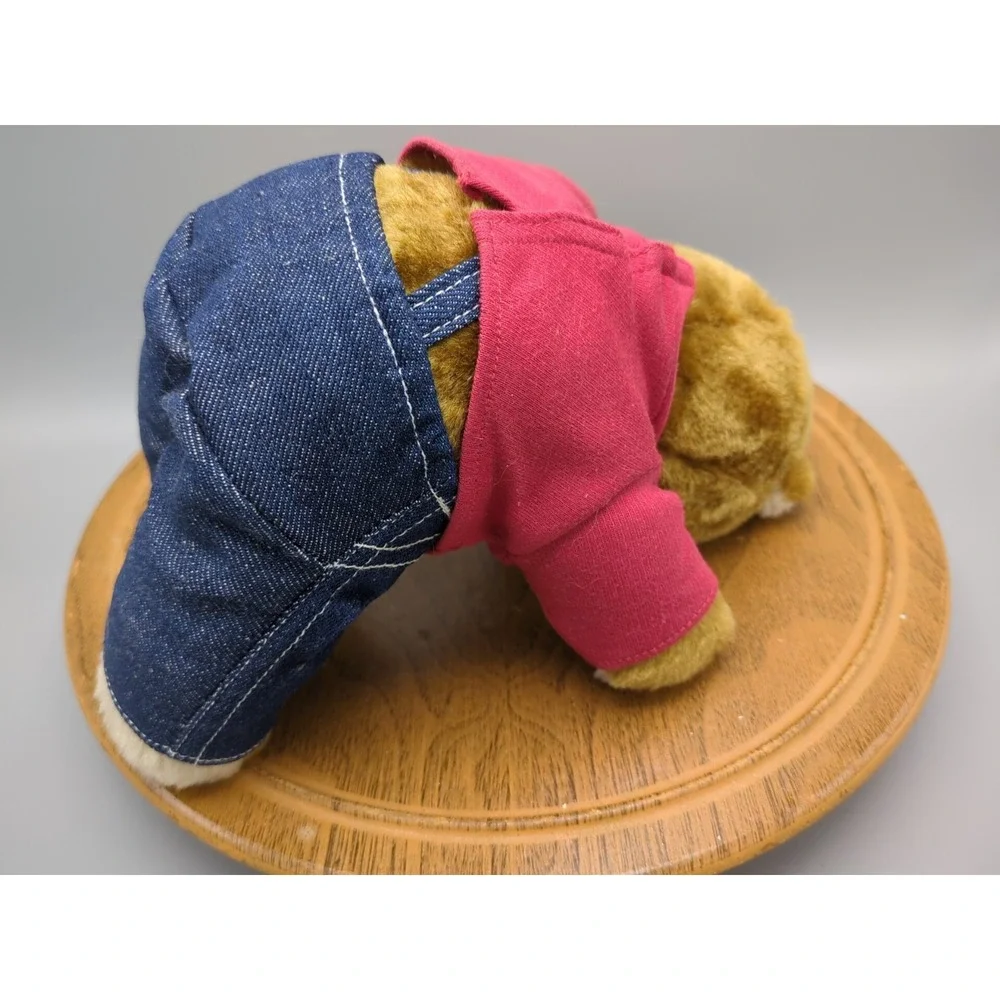 Vintage 1999 Shoney's Restaurant Shoney Bear Plush Overalls Stuffed Animal 10 In